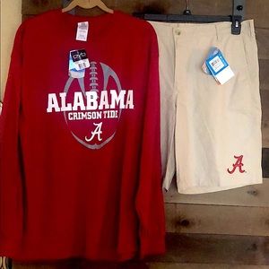 Men’s Alabama L/S Tee with Columbia Shorts
